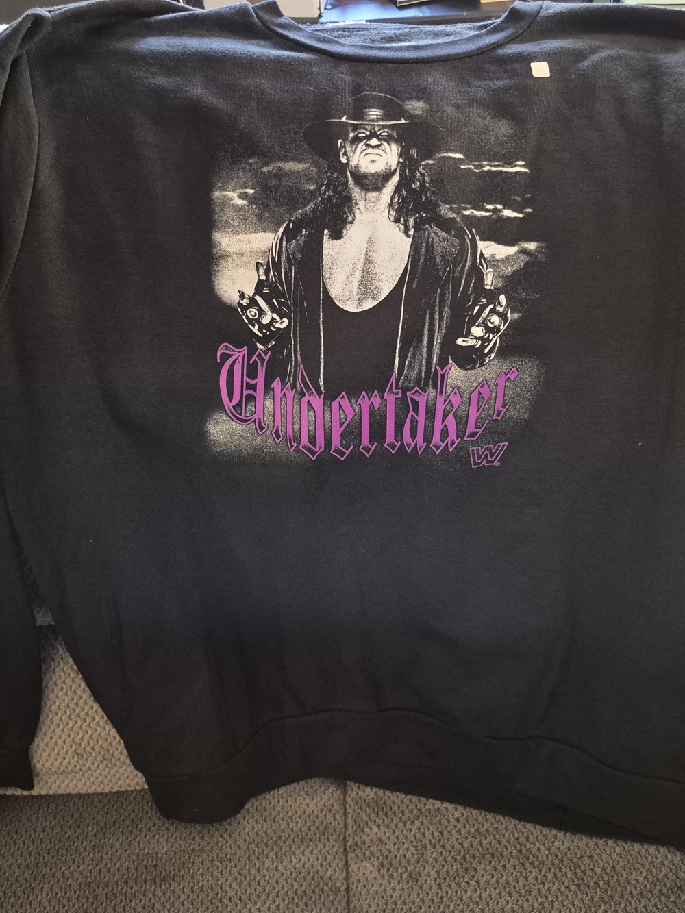WWE Legends Undertaker Black Graphic Fleece Pullover Sweatshirt Men's 2X